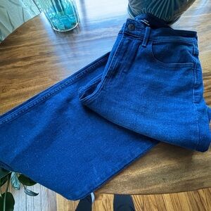 Old Navy Women’s High-Rise Wow Wide Leg Jeans in Dark Indigo Blue 6 Short LNWOT